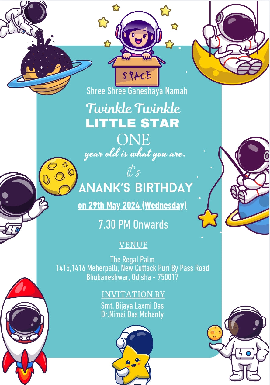Space Adventure Birthday Invitation