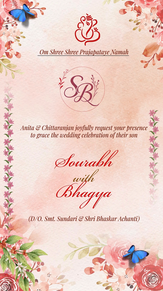 Wings of Love - Wedding Invitation