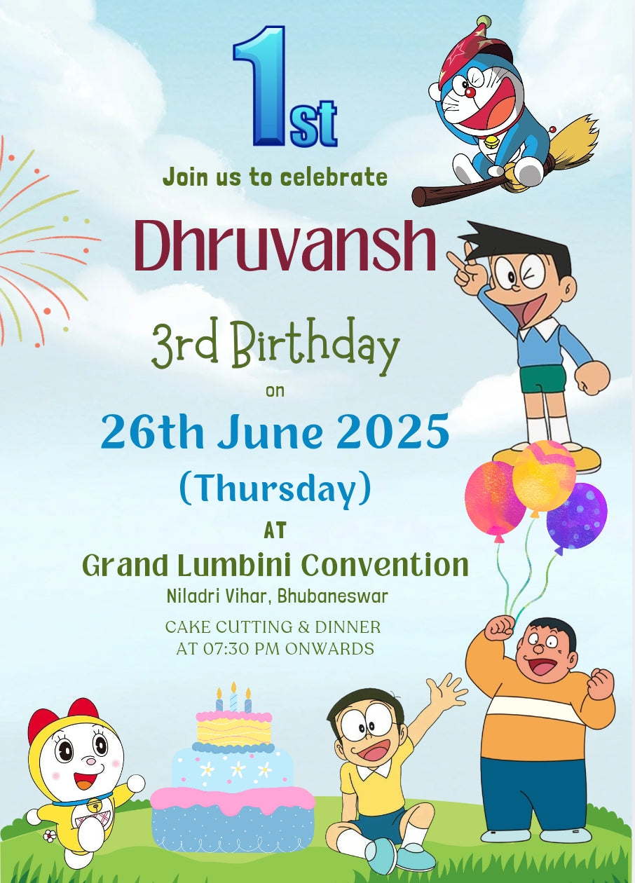 Birthday Invitation(Doaremon II)