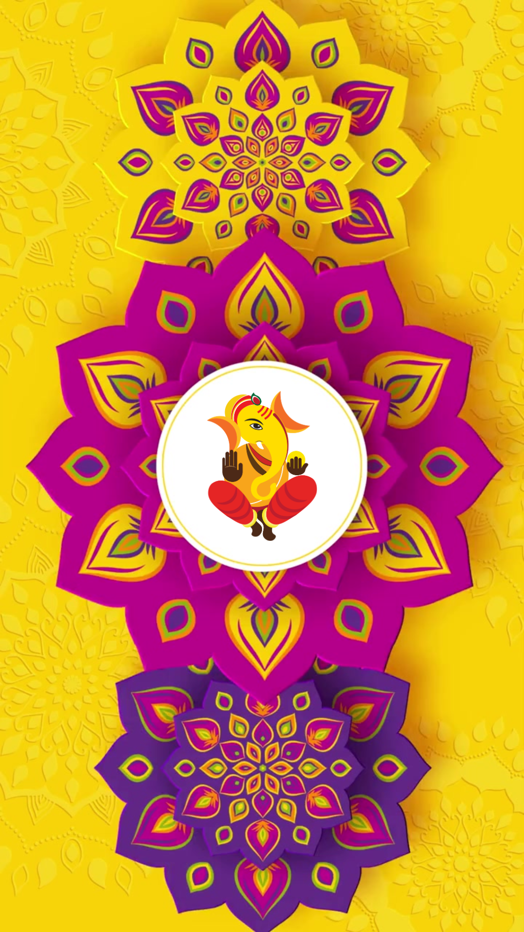 Traditional Wedding Invitation - Indian Ganesha Design