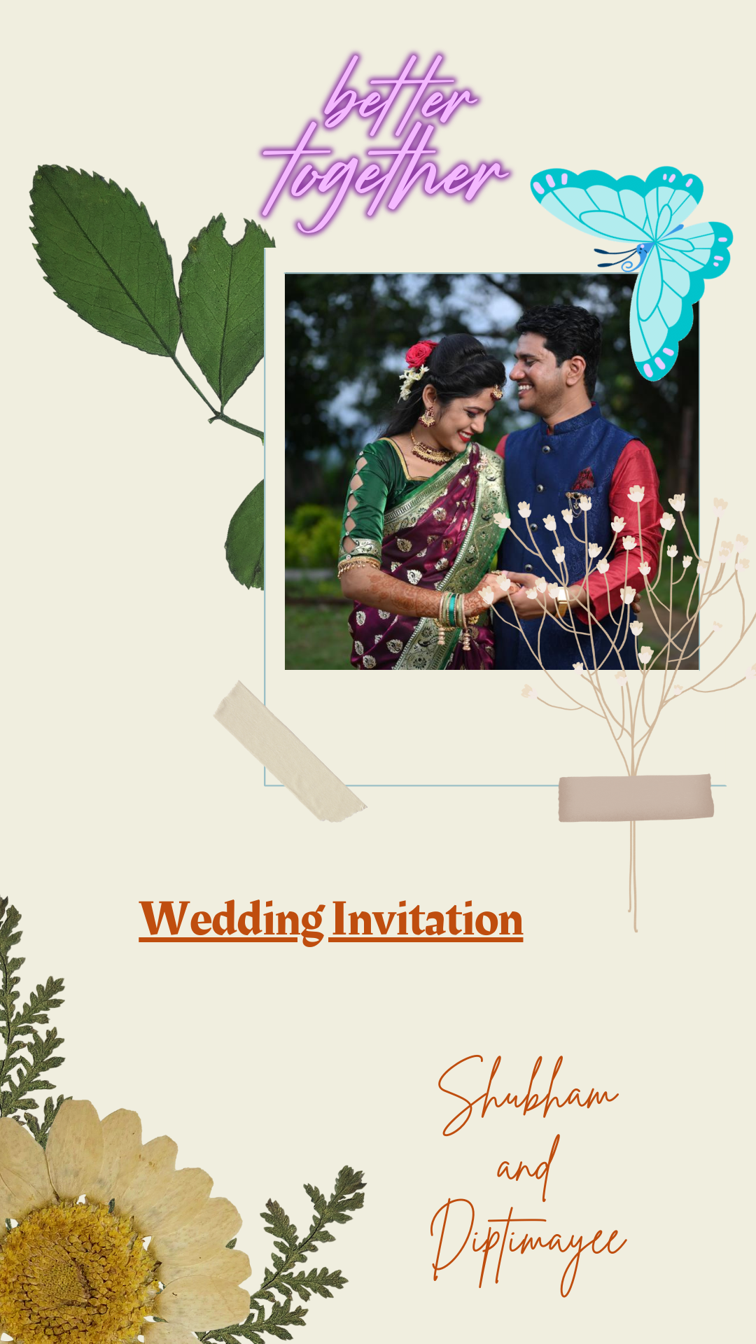 Traditional Wedding Invitation - Indian Ganesha Design