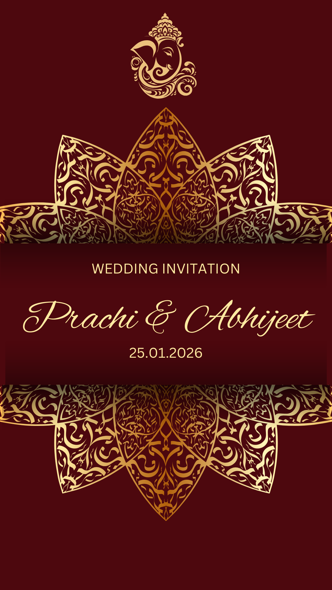 Classic Mandala - Traditional Wedding Invitation