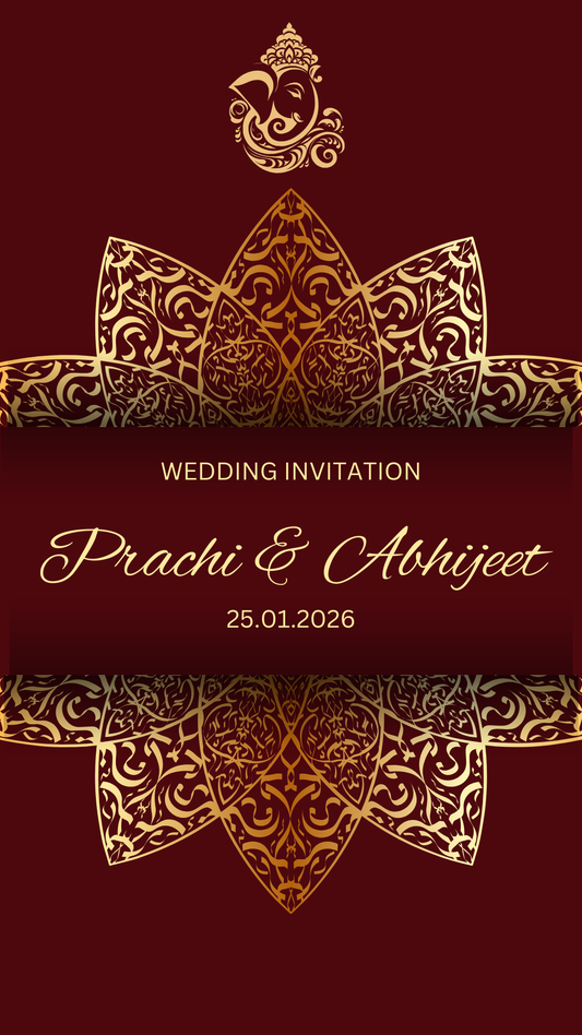 Classic Mandala - Traditional Wedding Invitation