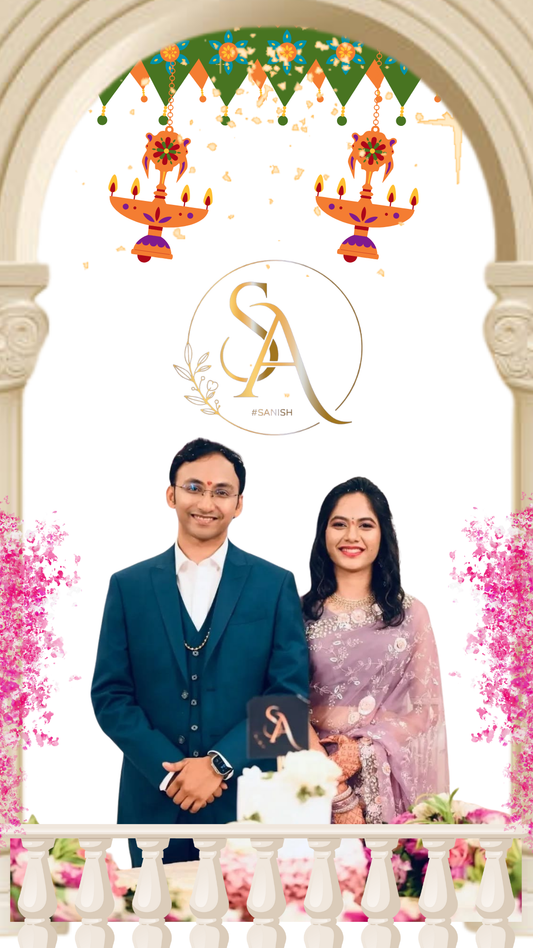 Traditional Wedding Invitation - Indian Couple Photo Design