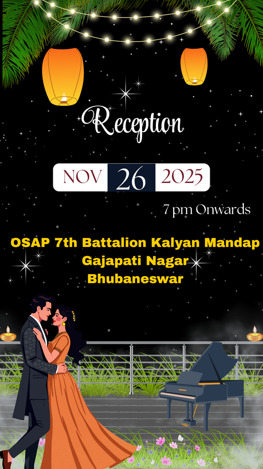 Traditional Wedding Invitation - Indian Green Design