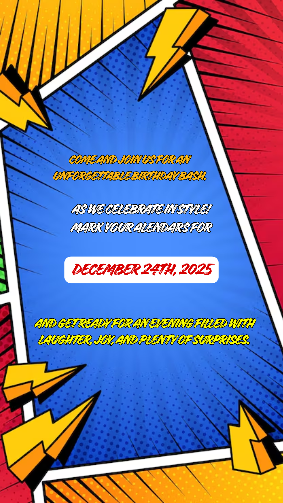 Avengers Birthday Party Invitation