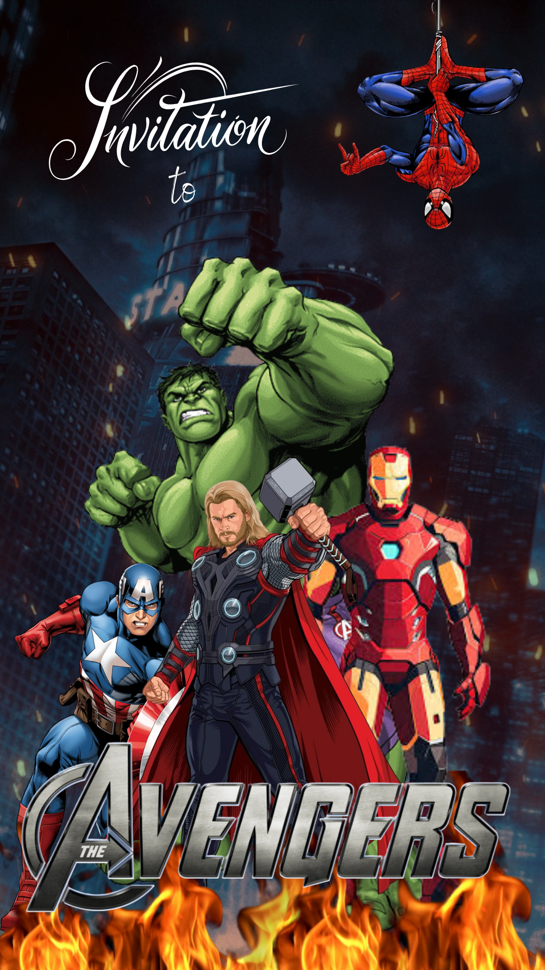 Avengers Birthday Party Invitation