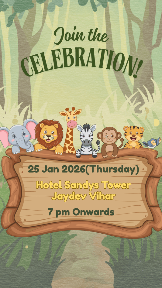 Jungle Birthday Party Invitation